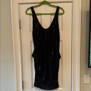 Diane Von Furstenberg Black Drape Mini Dress - Size 4